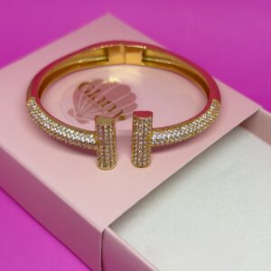 Bracelete Inspiração TFF cravejado ouro