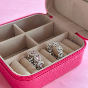 Anel Corações com Zircônias – Glam (Rosa ou Branco)