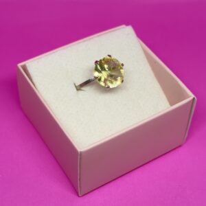 Anel Solitário Yellow Glam - Nº 20
