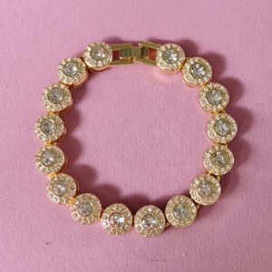 Pulseira Inspired Swarovski Ouro