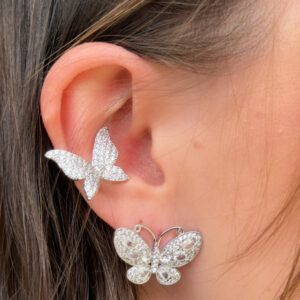 Piercing Fake Borboleta Cravejado